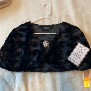 Black fur shrug